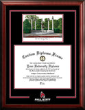 Ball State University 10w x 8h Spirit Graduate Diploma Frame with Campus Images Lithograph