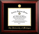 University of Michigan Gold Embossed Diploma Frame