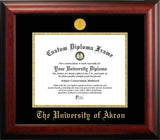 University of Akron 11w x 8.5h Gold Embossed Diploma Frame