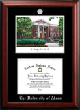 University of Akron 11w x 8.5h Silver Embossed Diploma Frame with Campus Images Lithograph