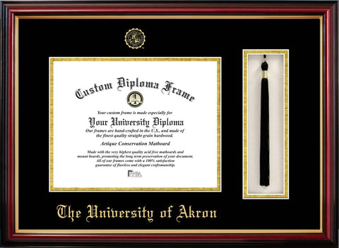 University of Akron 11w x 8.5h Tassel Box and Diploma Frame