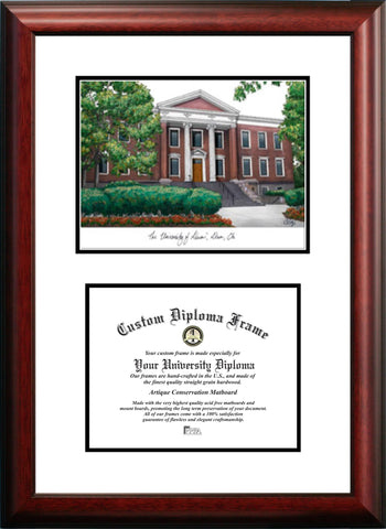 University of Akron 11w x 8.5h Satin Mahogany Diploma Frame