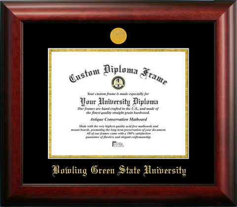 Bowling Green State Gold Embossed Diploma Frame