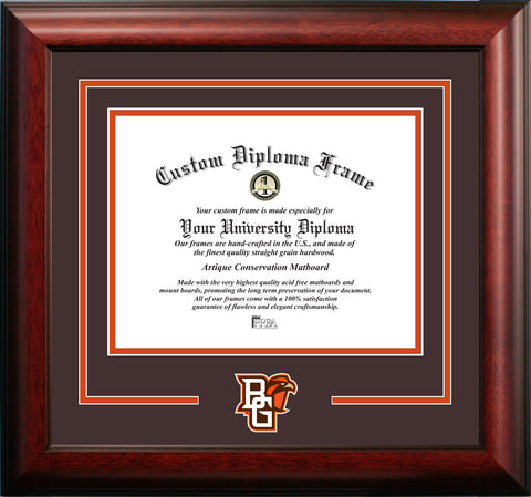 Bowling Green State University 11w x 8.5h Falcons Spirit Diploma Frame