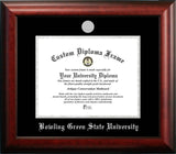 Bowling Green State 11w x 8.5h Silver Embossed Diploma Frame