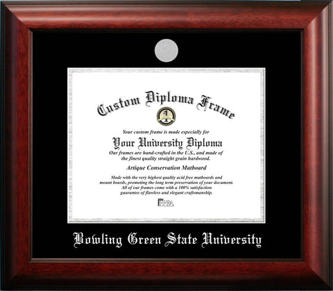 Bowling Green State 11w x 8.5h Silver Embossed Diploma Frame