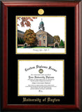University of Dayton Gold Embossed Diploma Frame with Campus Images Lithograph