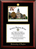 University of Dayton Gold Embossed Diploma Frame with Campus Images Lithograph