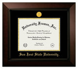San Jose State University 11w x 8.5h Black and Royal  Diploma Frame