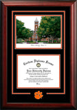 Clemson University 11w x 8.5h  Spirit Graduate Diploma Frame with Campus Images Lithograph