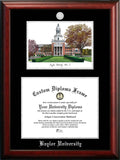 Baylor University 14w x 11h Silver Embossed Diploma Frame with Campus Images Lithograph