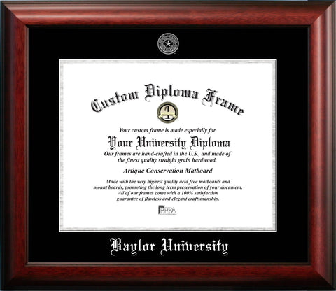 Baylor University 14w x 11h Silver Embossed Diploma Frame