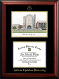 Abilene Christian University 11w x 8.5h Gold Embossed Diploma Frame with Campus Images Lithograph