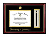 University of Pittsburgh Tassel Box and Diploma Frame