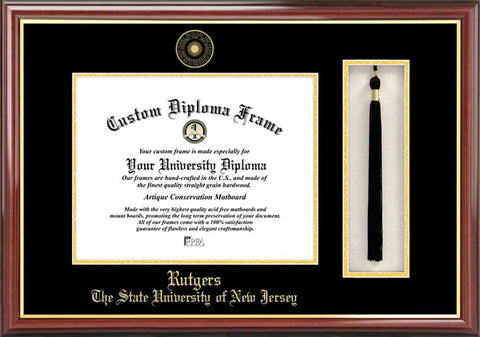 Rutgers University,The State University of New Jersey, 11w x 8.5h Tassel Box and Diploma Frame