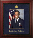 Air Force 8x10 Portrait Executive Frame with Gold Medallion and Gold Filet