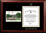 Angelo State University Gold Embossed Diploma Frame with Campus Images Lithograph