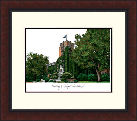 University of Michigan Legacy Alumnus Framed Lithograph