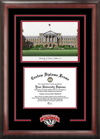 Wisconsin Badgers Spirit Graduate Frame with Campus Image