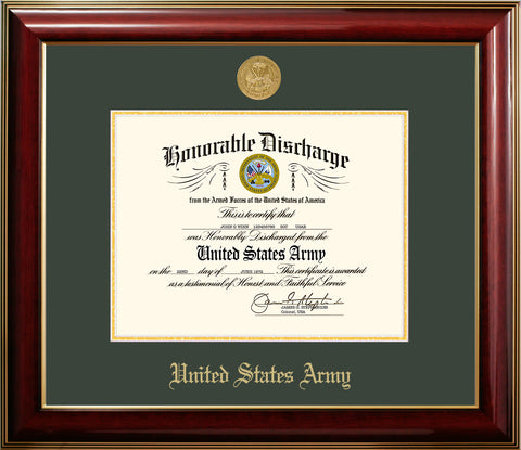 Army Discharge Classic Frame with Gold Medallion