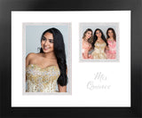 Mis Quince Double Opening Photo Frame White and Gold Mat  or Silver Mat