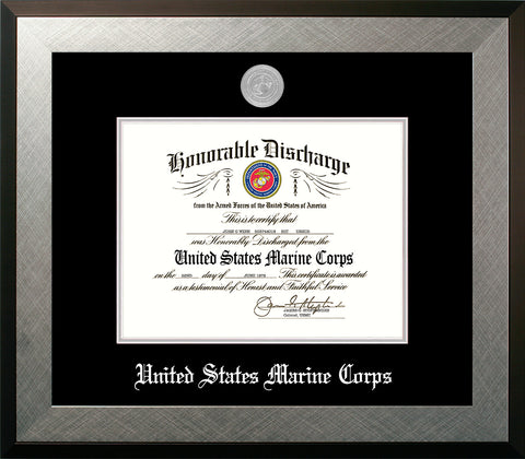 Patriot Frame's Marine 8.5x11 Discharge Honors Frame with Silver Medallion
