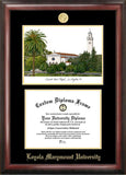 Loyola Marymount 11w x 8.5h Gold Embossed Diploma Frame with Campus Images Lithograph