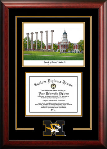 University of Missouri Tigers 11w x 8.5h Spirit Graduate Diploma Frame