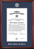 Air Force Certificate Petite Frame with Silver Medallion