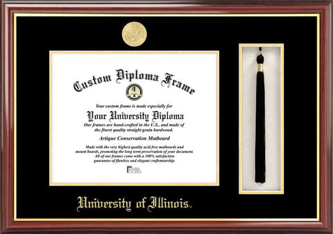 University of Illinois, Urbana-Champaign 11w x 8.5h Tassel Box and Diploma Frame