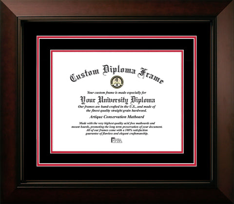 University of Alabama 11w x 8.5h Black and Red  Diploma Frame