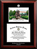 University of Alabama, Birmingham 11w x 8.5h Silver Embossed Diploma Frame with Campus Images Lithograph