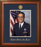 Air Force 8x10 Portrait Walnut Frame Gold Medallion