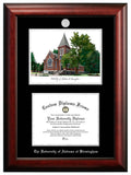 Abilene Christian University 11w x 8.5h Silver Embossed Diploma Frame with Campus Images Lithograph