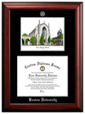 University of Alabama, Tuscaloosa 11w x 8.5h Silver Embossed Diploma Frame with Campus Images Lithograph