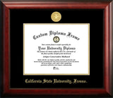 Cal State Fresno 11w x 8.5h Gold Embossed Diploma Frame