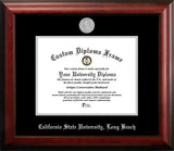 Cal State Long Beach 11w x 8.5h Silver Embossed Diploma Frame