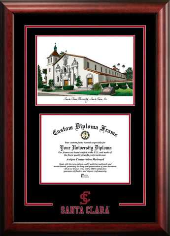 Santa Clara University 10w x 8h Spirit Graduate Diploma Frame