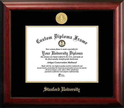 Stanford University 11w x 8.5h Gold Embossed Diploma Frame
