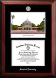Stanford University 11w x 8.5h Silver Embossed Diploma Frame with Campus Images Lithograph