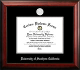 University of Southern California 11w x 8.5h Silver Embossed Diploma Frame
