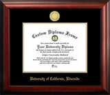 University of California, Riverside 11w x 8.5h  Gold Embossed Diploma Frame