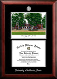 University of California, Davis Silver Embossed Diploma Frame with Campus Images Lithograph