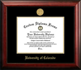 University of Colorado Boulder Gold Embossed Diploma Frame