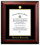 Harvard University Gold Embossed Diploma Frame