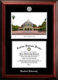 California State Sacramento University 11w x 8.5h Silver Embossed Diploma Frame with Campus Images Lithograph