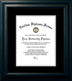 Satin Black, Black & Silver Mats-Certificate Frame