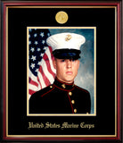 Marine 8x10 Portrait Petite Frame with Gold Medallion