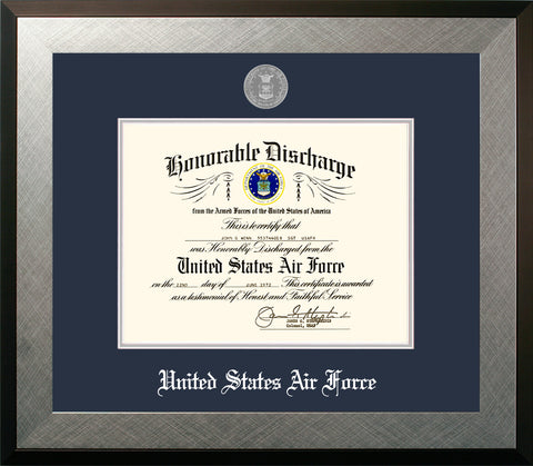 Air Force Discharge Honors Frame with Silver Medallion