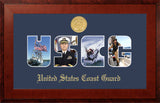 Coast Guard Collage Photo Honors Frame with Gold Medallion